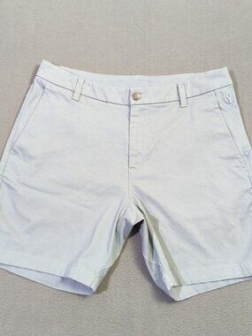 Lululemon Commission Shorts Mens 33 Blue Classic Fit Short 7" Oxford Casual Golf